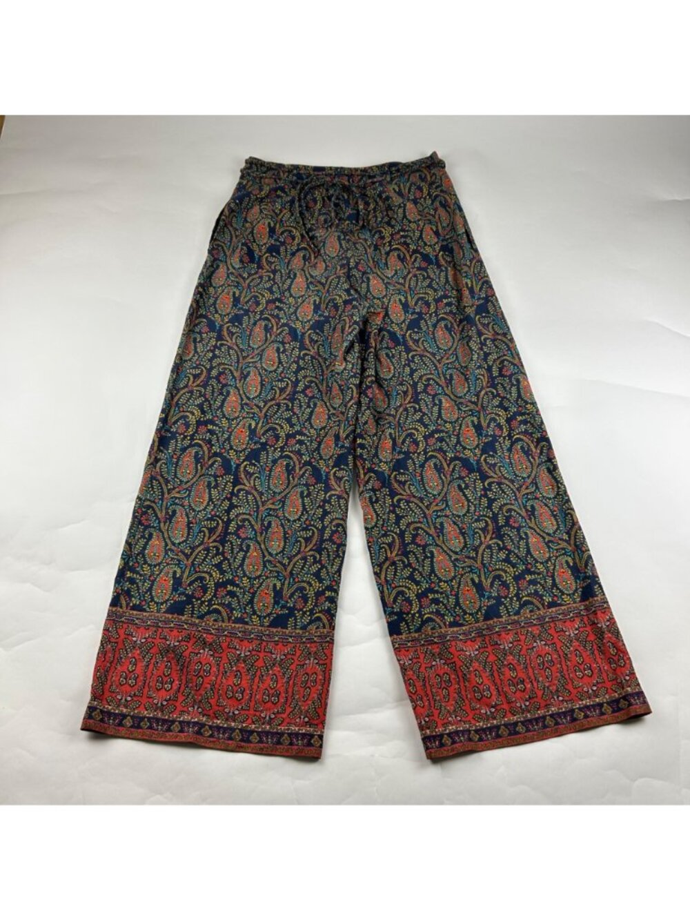 Sundance Navy Printed Lightweight Cotton Wide Leg Lounge Pant S - Picture 7 of 8